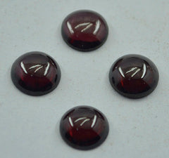 Garnet 1PC Small 7x7 MM Round Cabochon Red Sparkling semi Precious Semi Precious Gemstone