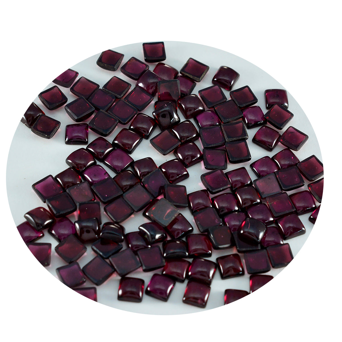 Garnet 10PC Tiny 4x4 MM Square Cabochon Red Brilliant semi Precious Precious Gemstone