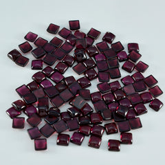 Garnet 10PC Tiny 4x4 MM Square Cabochon Red Brilliant semi Precious Precious Gemstone