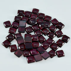 Garnet 1PC Tiny 6x6 MM Square Cabochon Red Polished semi Precious Loose Gems