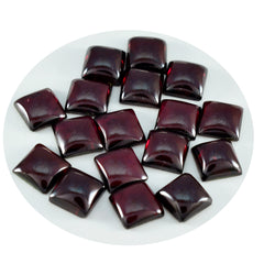 Garnet 1PC Small 8x8 MM Square Cabochon Red Luster semi Precious Loose Gemstones