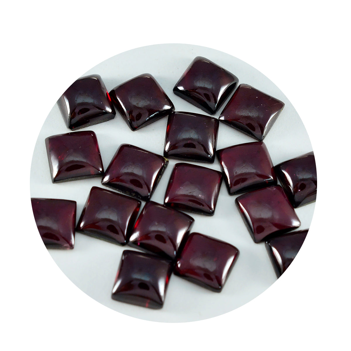 Garnet 1PC Medium 9x9 MM Square Cabochon Red Lustrous semi Precious Semi Precious Gemstone