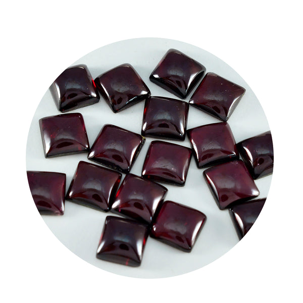 Garnet 1PC Medium 9x9 MM Square Cabochon Red Lustrous semi Precious Semi Precious Gemstone