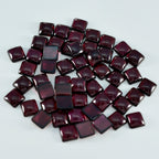 Garnet 10PC Tiny 4x4 MM Square Cabochon Red Brilliant semi Precious Precious Gemstone