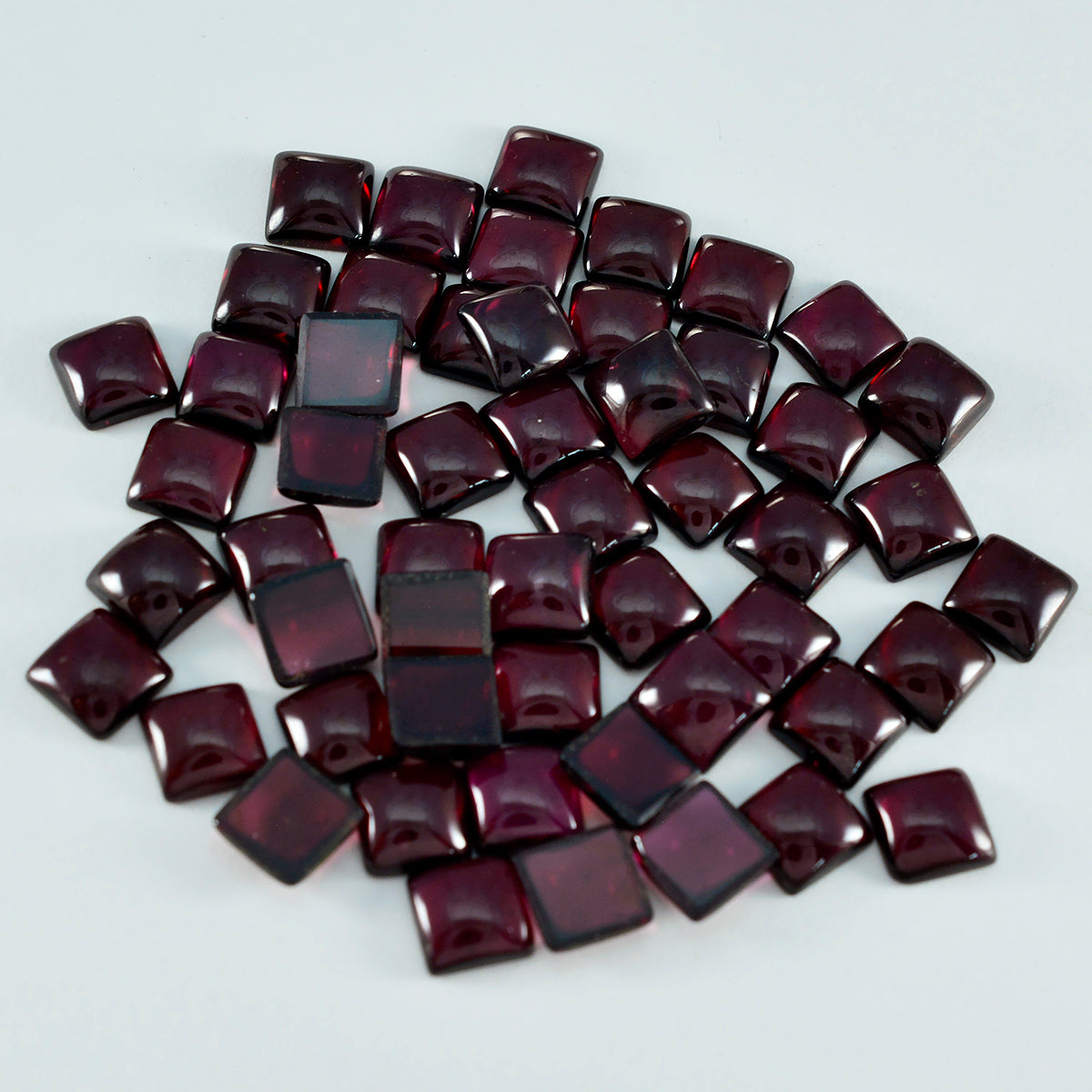Garnet 10PC Tiny 4x4 MM Square Cabochon Red Brilliant semi Precious Precious Gemstone