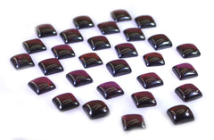 Garnet 10PC Tiny 5x5 MM Square Cabochon Red Sparkling semi Precious Gems