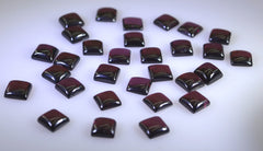 Garnet 1PC Tiny 6x6 MM Square Cabochon Red Polished semi Precious Loose Gems