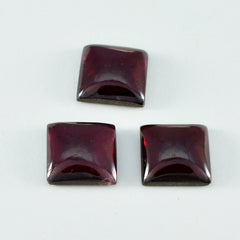 Garnet 1PC Small 8x8 MM Square Cabochon Red Luster semi Precious Loose Gemstones
