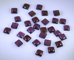 Garnet 1PC Medium 9x9 MM Square Cabochon Red Lustrous semi Precious Semi Precious Gemstone