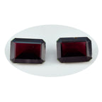 Garnet 1PC Chunky 12x16 MM Emerald Faceted Red Polished Semi Precious Loose Gemstones