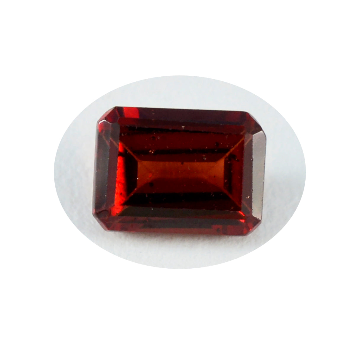 Garnet 1PC Large 9x11 MM Emerald Faceted Red Pure Semi Precious Loose Gemstones Второстепенное изображение товара