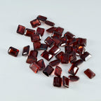 Garnet 1PC Small 6x8 MM Emerald Faceted Red Fine Semi Precious Loose Gemstone
