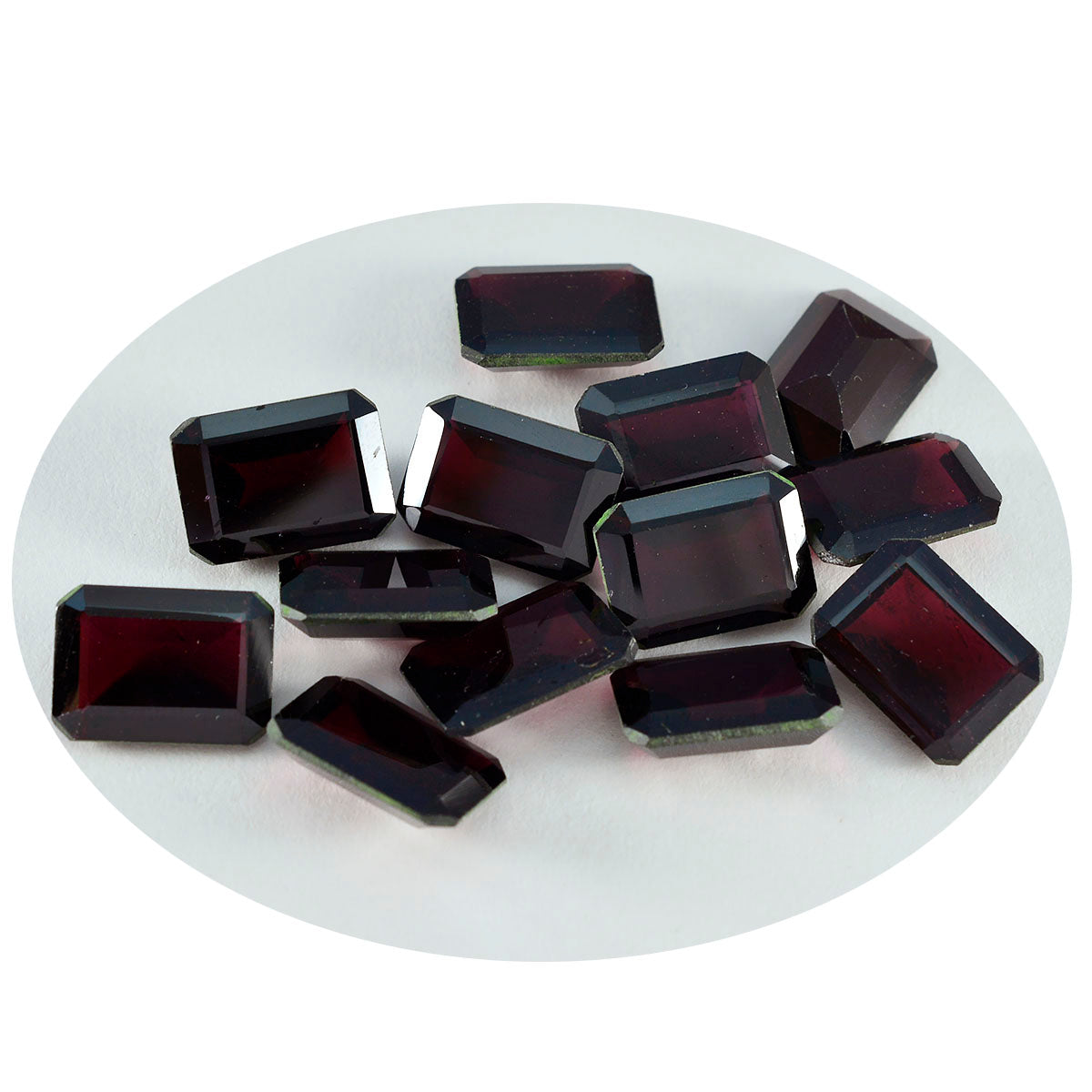 Garnet 1PC Medium 7x10 MM Emerald Faceted Red Genuine Semi Precious Loose Gems