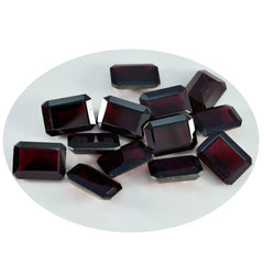 Garnet 1PC Medium 7x10 MM Emerald Faceted Red Genuine Semi Precious Loose Gems