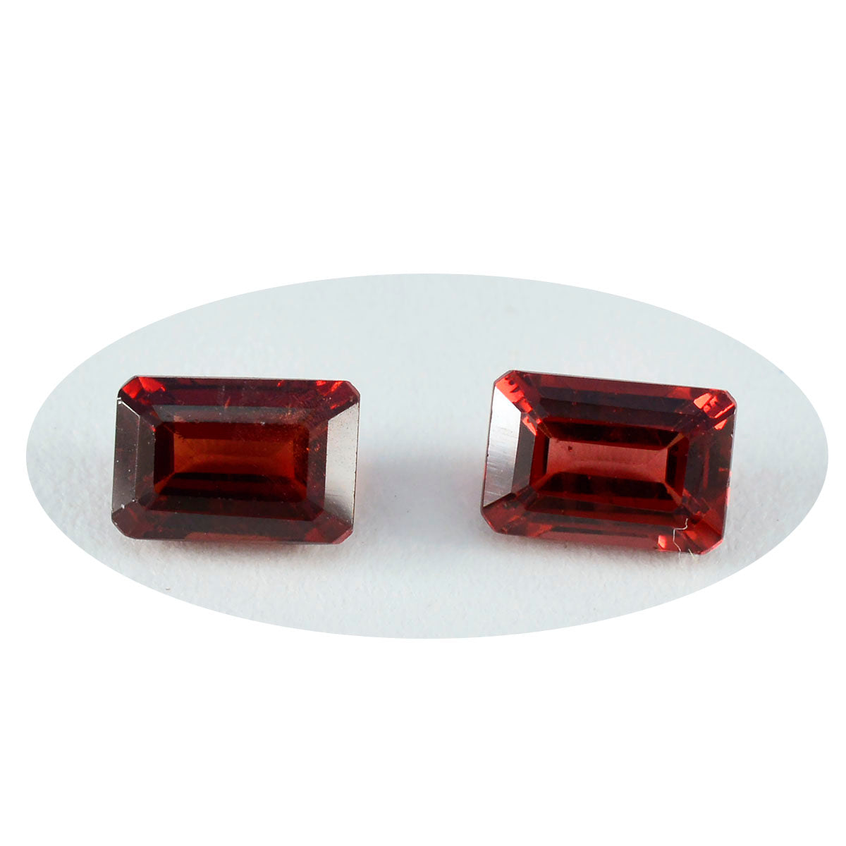 Garnet 1PC Medium 8x10 MM Emerald Faceted Red Superior Semi Precious Loose Gemstone Huvudsaklig produktbild