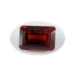 Garnet 1PC Large 8x12 MM Emerald Faceted Red Fiery Semi Precious Gems