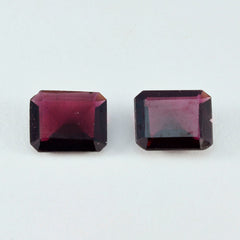 Garnet 1PC Large 10x14 MM Emerald Faceted Red Sparkling Semi Precious Loose Gemstone