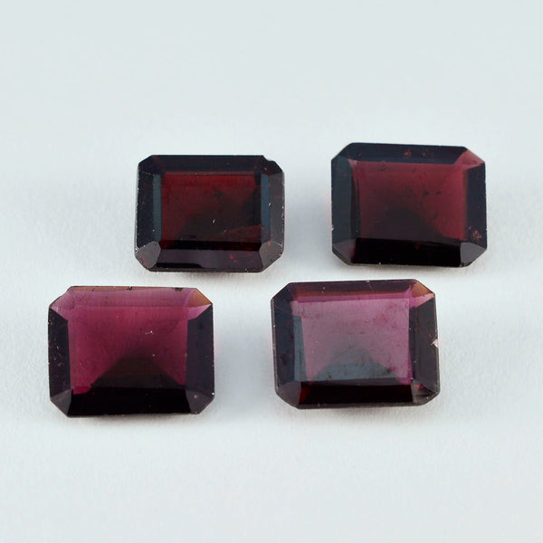 Garnet 1PC Large 10x14 MM Emerald Faceted Red Sparkling Semi Precious Loose Gemstone