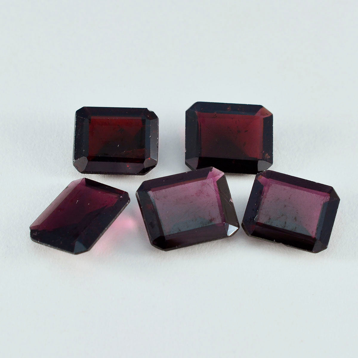 Garnet 1PC Large 10x14 MM Emerald Faceted Red Sparkling Semi Precious Loose Gemstone