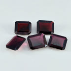 Garnet 1PC Large 10x14 MM Emerald Faceted Red Sparkling Semi Precious Loose Gemstone