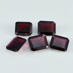 Garnet 1PC Large 10x14 MM Emerald Faceted Red Sparkling Semi Precious Loose Gemstone