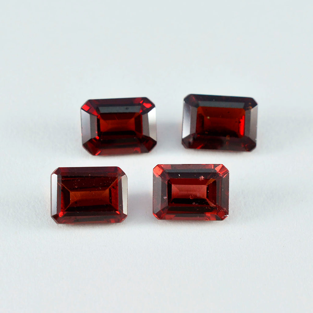 Garnet 1PC Medium 7x10 MM Emerald Faceted Red Genuine Semi Precious Loose Gems