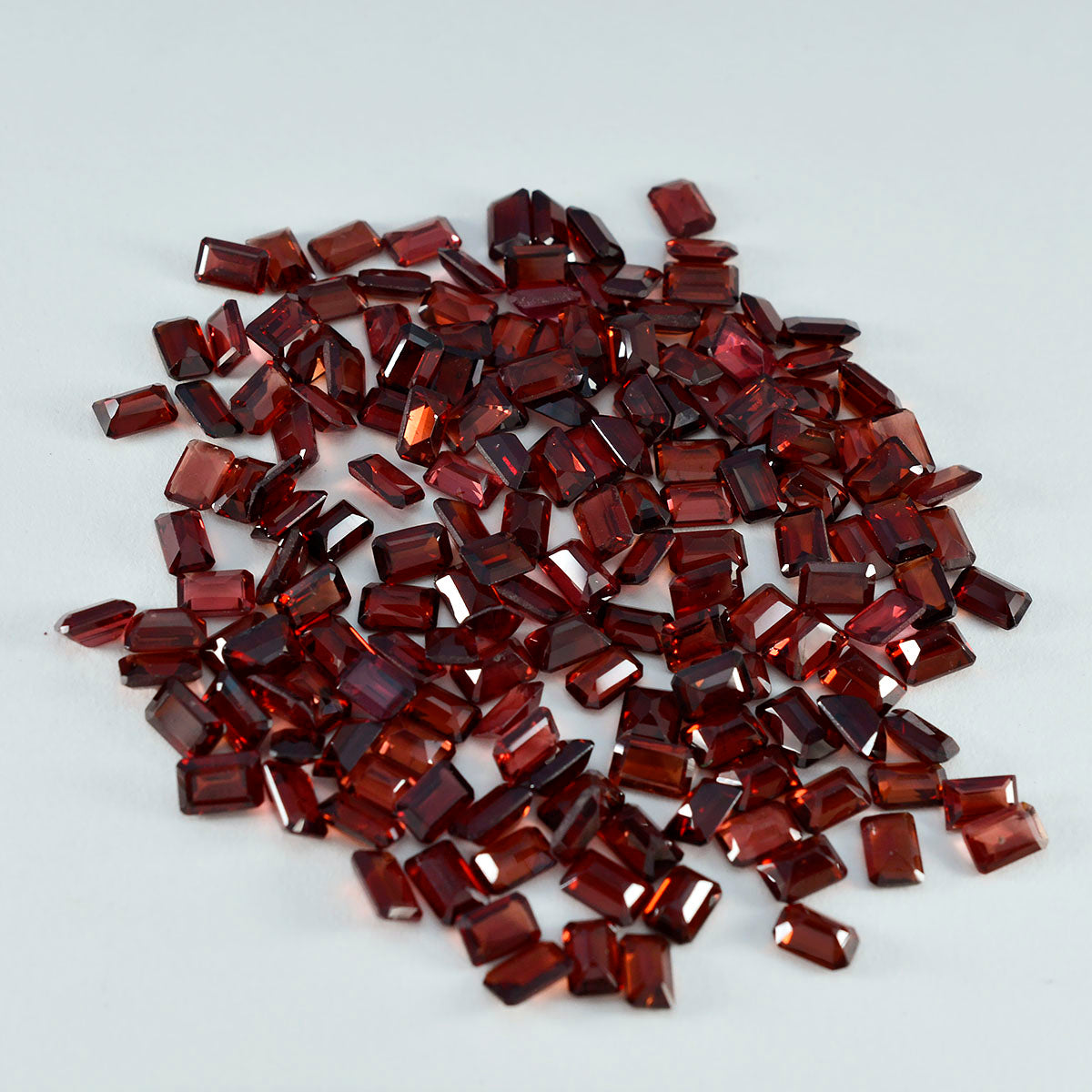 Garnet 1PC Tiny 5x7 MM Emerald Faceted Red Shine Semi Precious Loose Gems