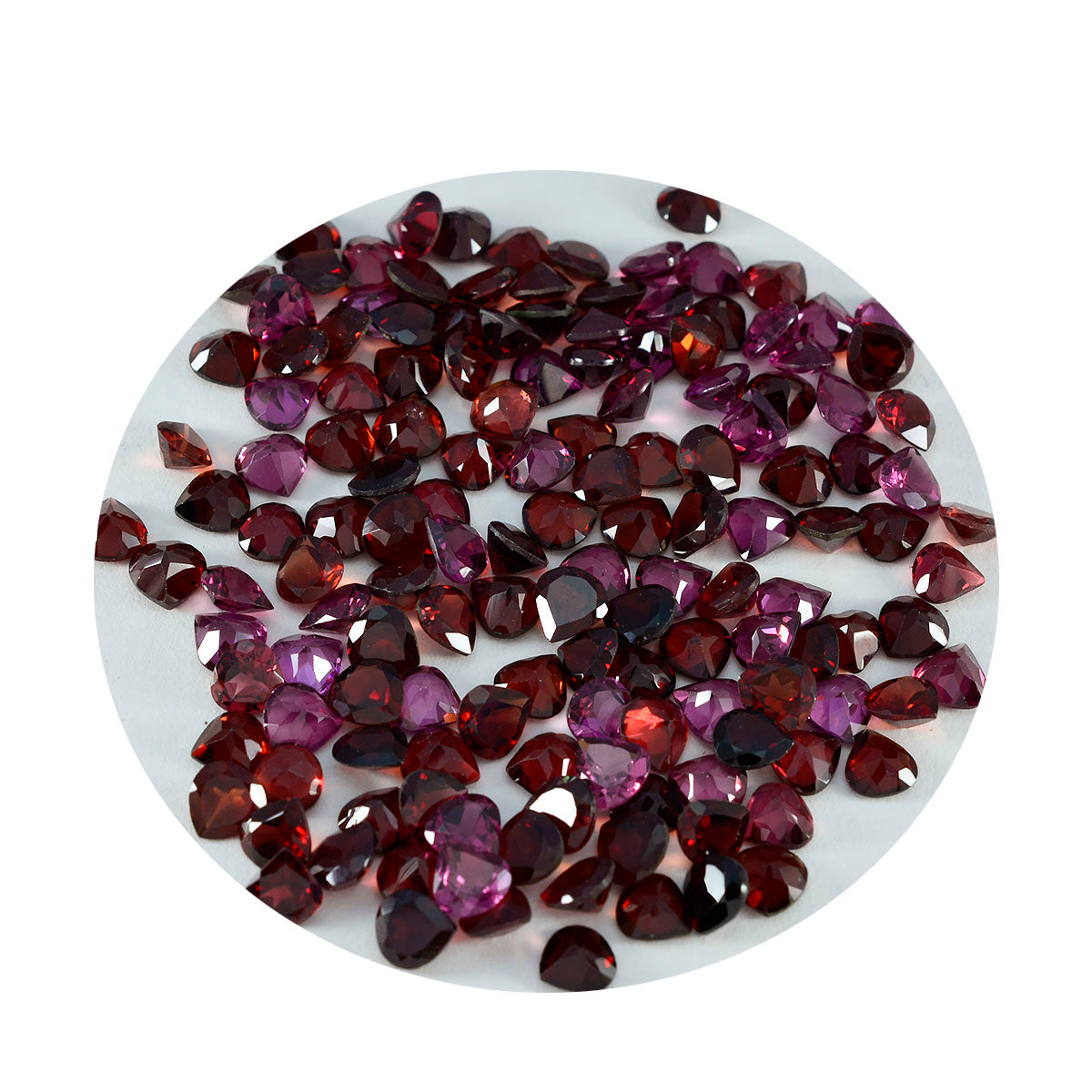 Garnet 1PC Small 8x8 MM Heart Faceted Red Luster Semi Precious Loose Gemstones