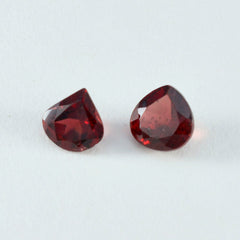 Garnet 1PC Chunky 14x14 MM Heart Faceted Red Genuine Semi Precious Loose Gems
