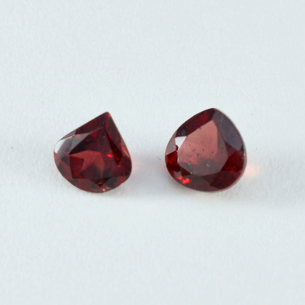 Garnet 1PC Medium 9x9 MM Heart Faceted Red Lustrous Semi Precious Gems
