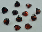Garnet 1PC Large 10x10 MM Heart Faceted Red Shine Semi Precious Loose Gems