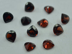 Garnet 1PC Large 10x10 MM Heart Faceted Red Shine Semi Precious Loose Gems