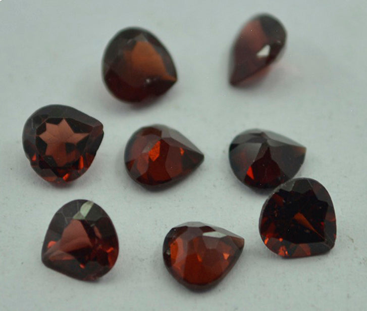 Garnet 1PC Large 12x12 MM Heart Faceted Red High Quality Semi Precious Loose Gemstones