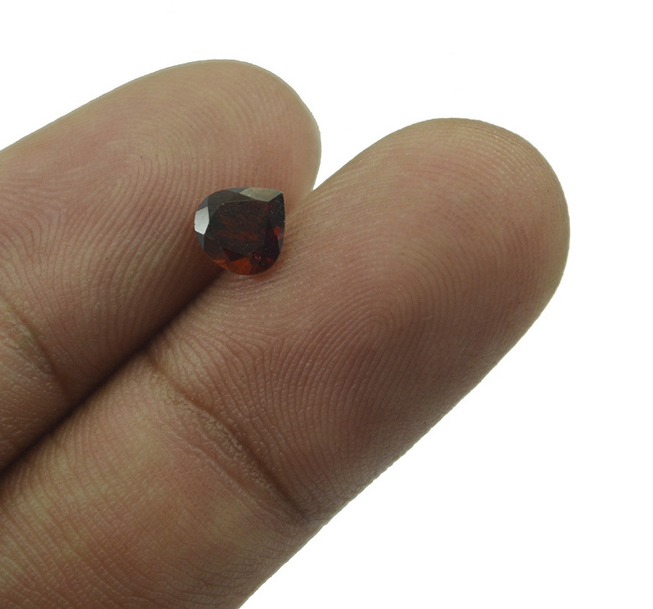 Garnet 1PC Chunky 13x13 MM Heart Faceted Red Natural Semi Precious Gems