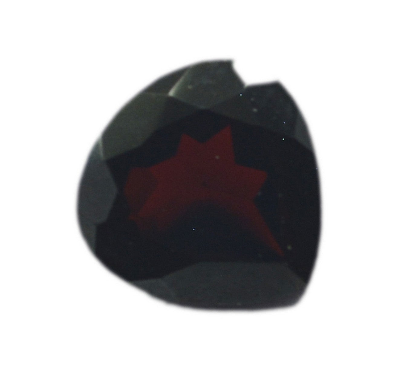 Garnet 1PC Chunky 15x15 MM Heart Faceted Red Superior Semi Precious Loose Gemstone Secundaire afbeelding