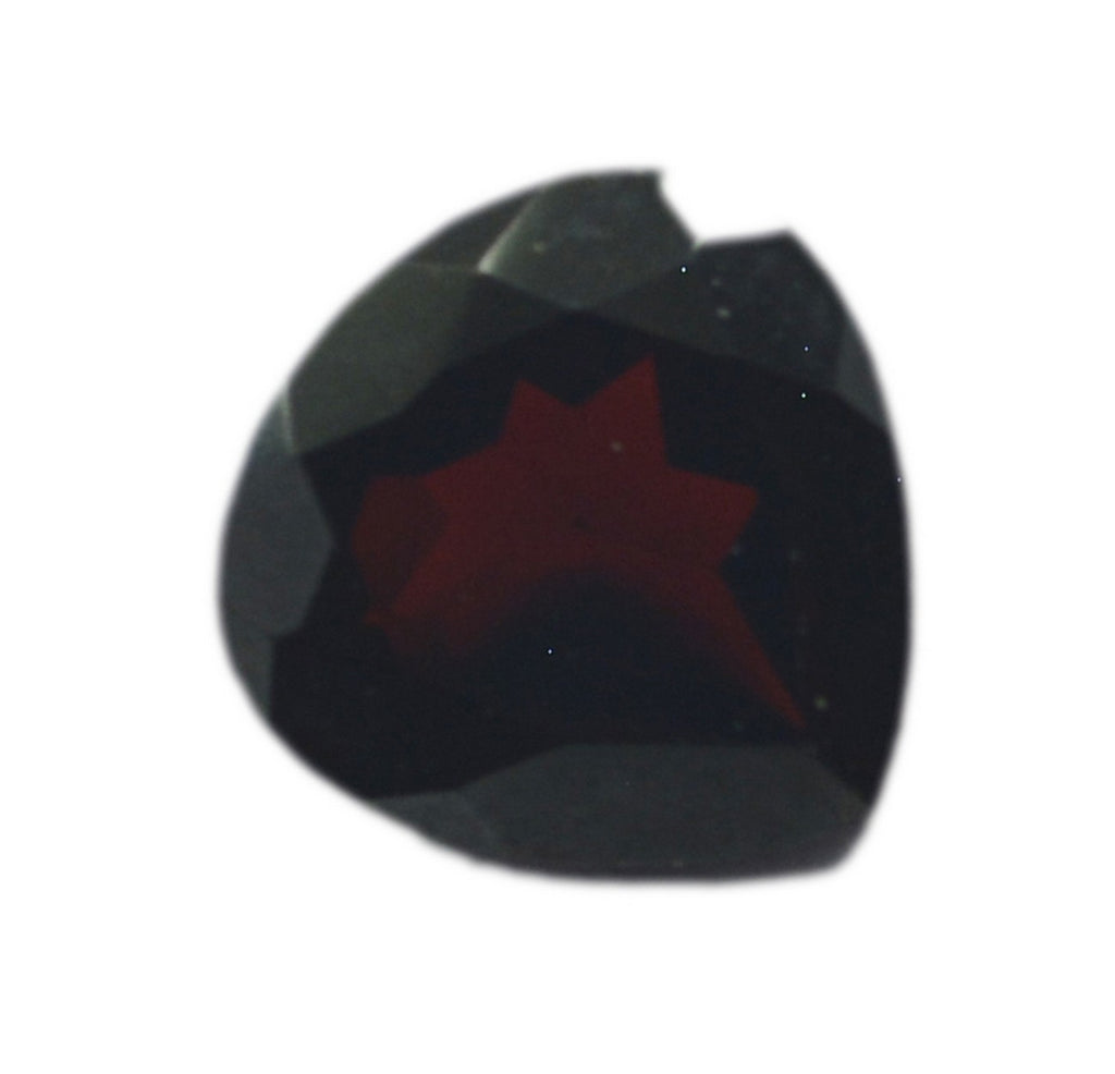 Garnet 1PC Chunky 15x15 MM Heart Faceted Red Superior Semi Precious Loose Gemstone
