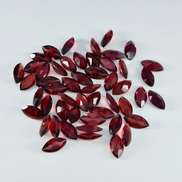Garnet 1PC Tiny 3x6 MM Marquise Faceted Red Brilliant Semi Precious Loose Gems