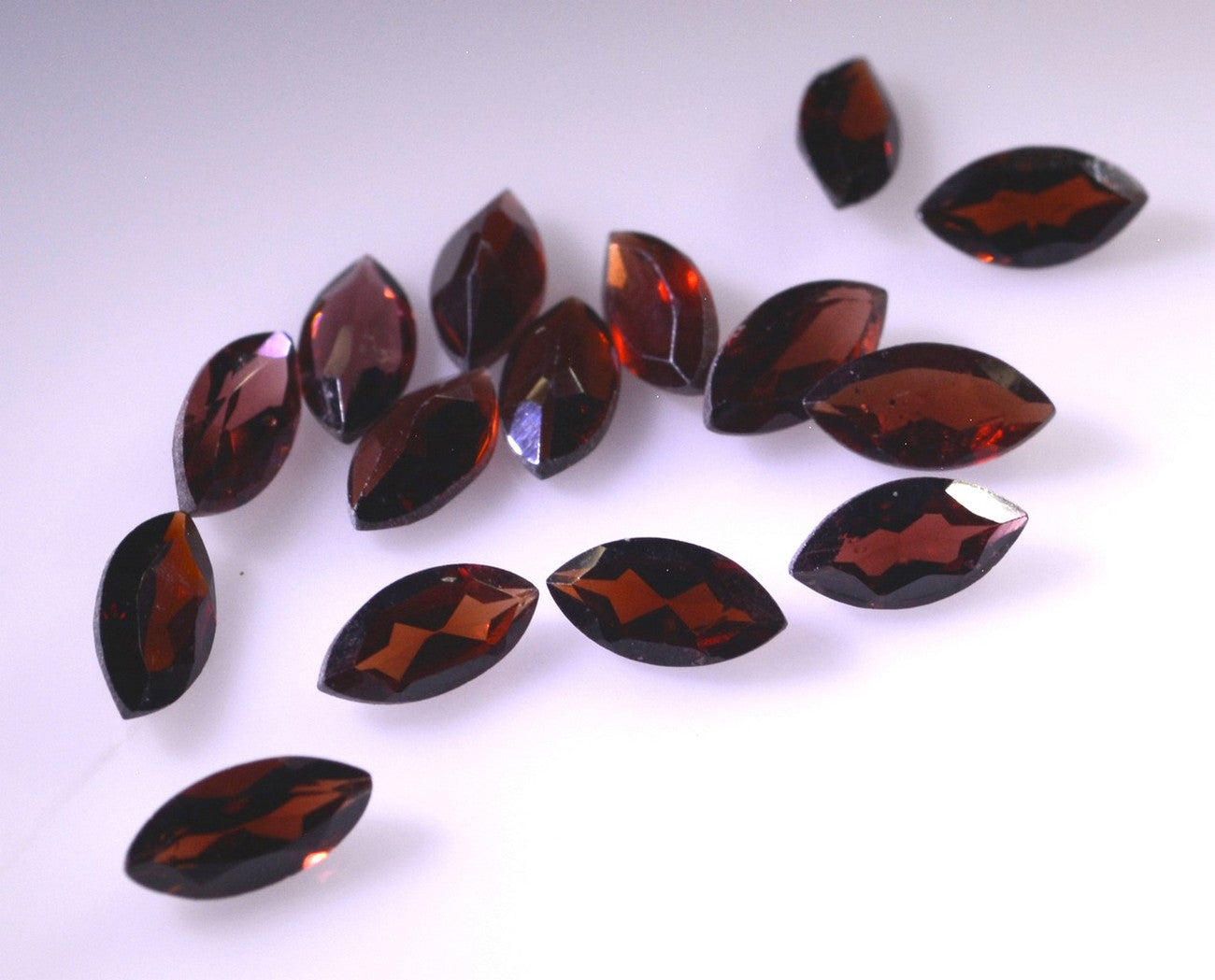 Garnet 1PC Large 8x16 MM Marquise Faceted Red Lustrous Semi Precious Loose Gemstone