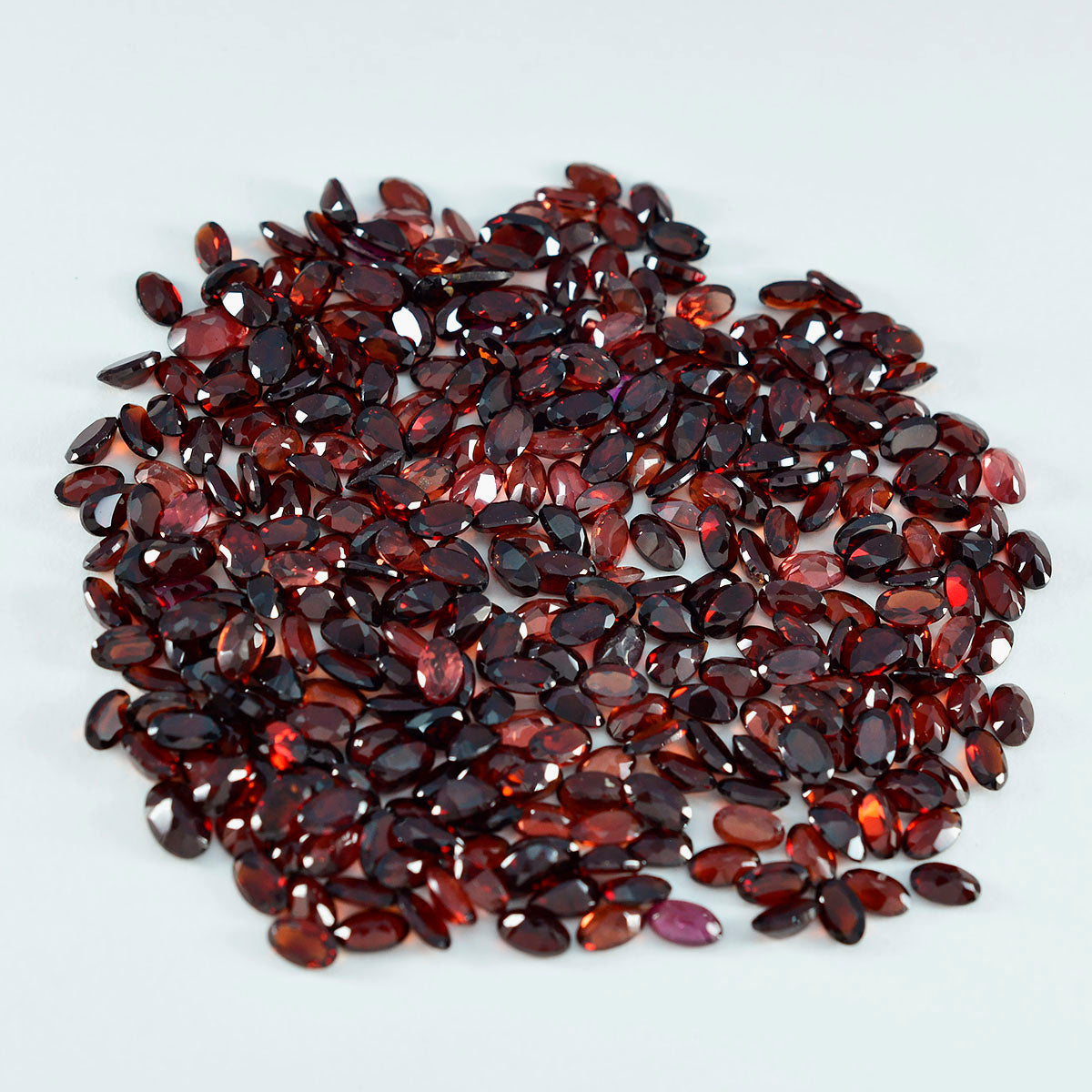 Garnet 1PC Small 6x8 MM Oval Faceted Red Sparkling Semi Precious Loose Gemstone