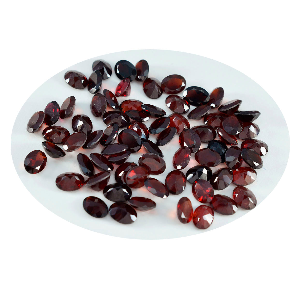 Garnet 1PC Medium 8x10 MM Oval Faceted Red Lustrous Semi Precious Loose Gemstone