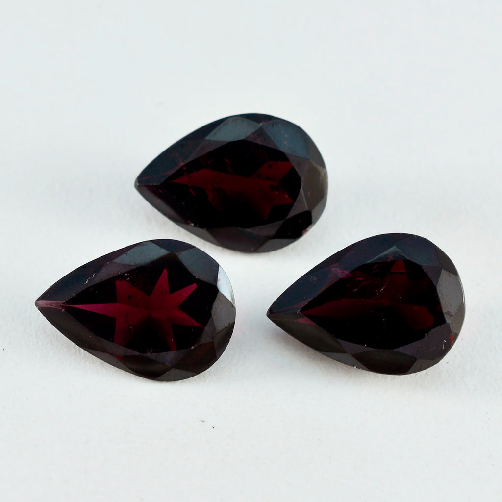 Garnet 1PC Chunky 15x20 MM Pear Faceted Red High Quality Semi Precious Loose Gemstones