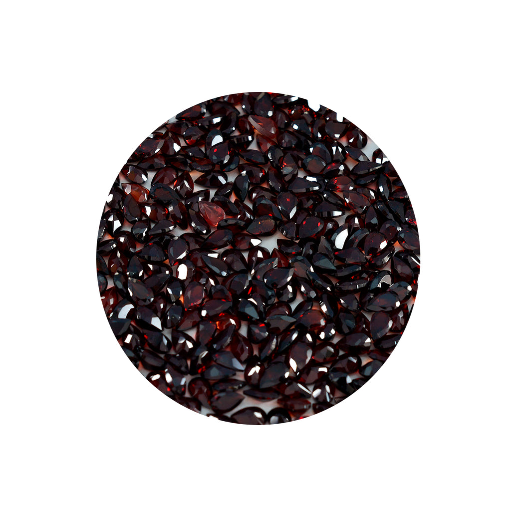 Garnet 1PC Tiny 4x6 MM Pear Faceted Red Natural Semi Precious Loose Gemstone