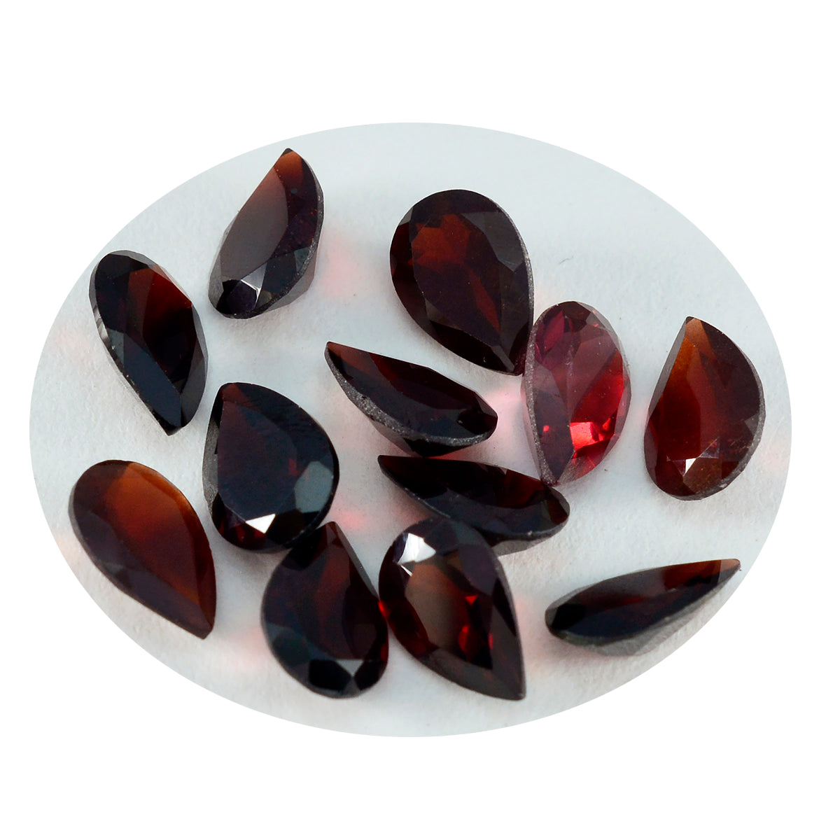 Garnet 1PC Medium 8x10 MM Pear Faceted Red Sparkling Semi Precious Gems