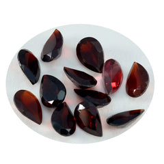 Garnet 1PC Medium 8x10 MM Pear Faceted Red Sparkling Semi Precious Gems