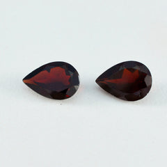 Garnet 1PC Large 10x14 MM Pear Faceted Red Lustrous Semi Precious Gems