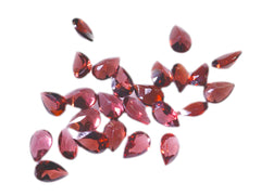 Garnet 1PC Tiny 5x7 MM Pear Faceted Red Genuine Semi Precious Loose Gemstones