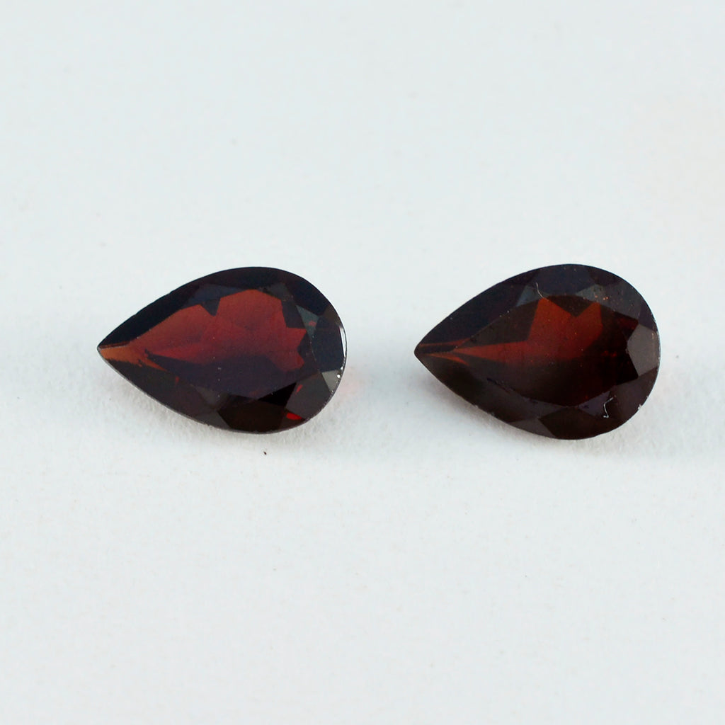 Garnet 1PC Large 9x11 MM Pear Faceted Red Polished Semi Precious Loose Gems