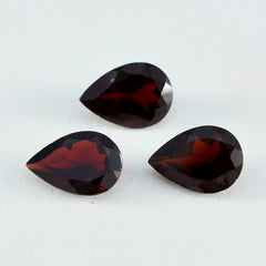 Garnet 1PC Large 9x11 MM Pear Faceted Red Polished Semi Precious Loose Gems