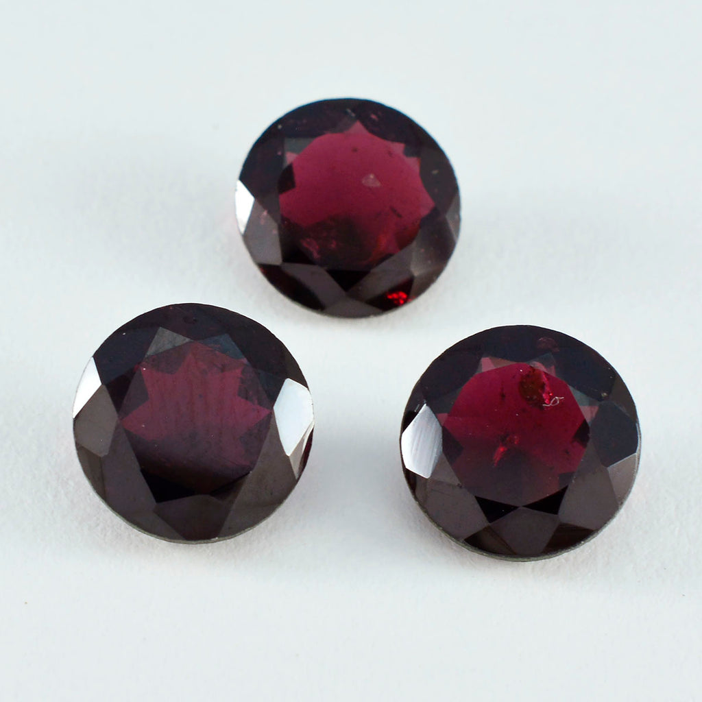 Garnet 10PC Tiny 3x3 MM Round Faceted Red Fiery Semi Precious Loose Gemstone