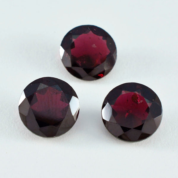 Garnet 1PC Chunky 14x14 MM Round Faceted Red Genuine Semi Precious Loose Gems